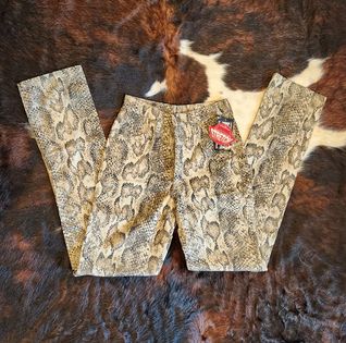 Vintage Metallic Snakeskin Roughrider Jeans (24×32.5)