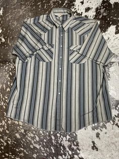 Vintage Western Frontier Short Sleeve Pearl Snap