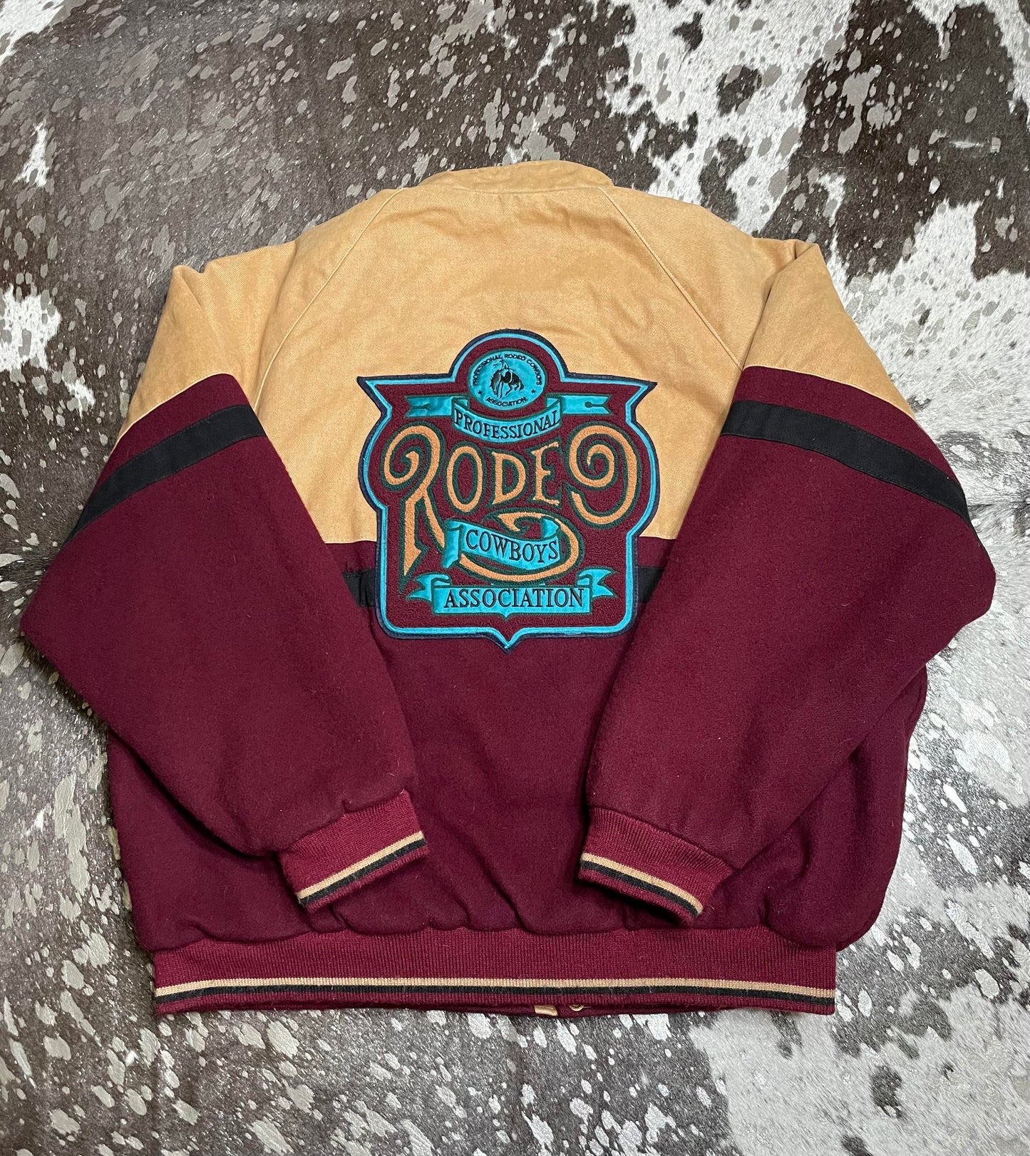 Vintage PRCA Corduroy and Wool Bomber Jacket