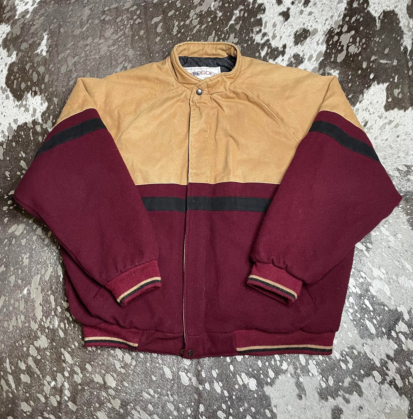 Vintage PRCA Corduroy and Wool Bomber Jacket