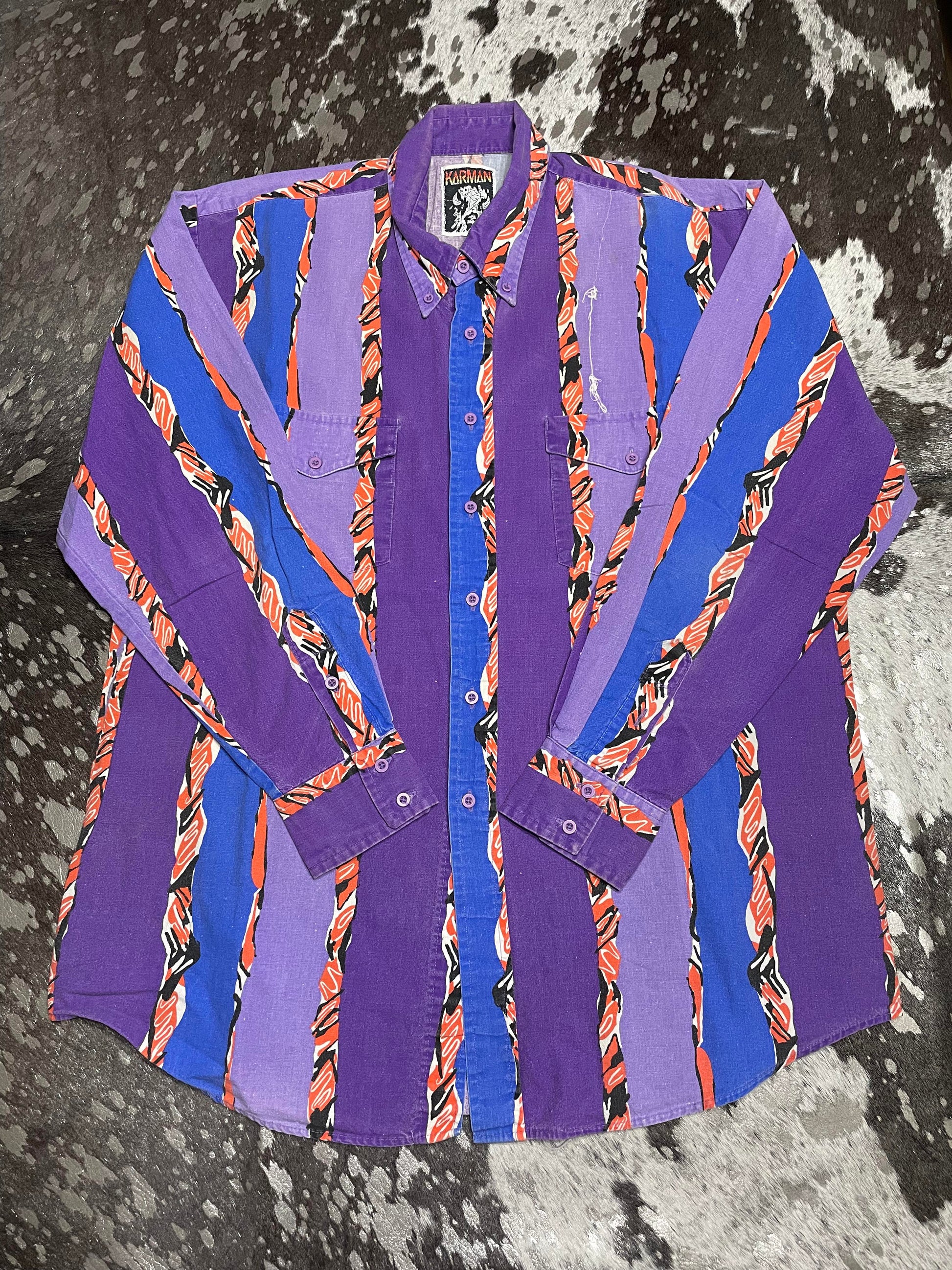 Vintage Purple Karman Button Up