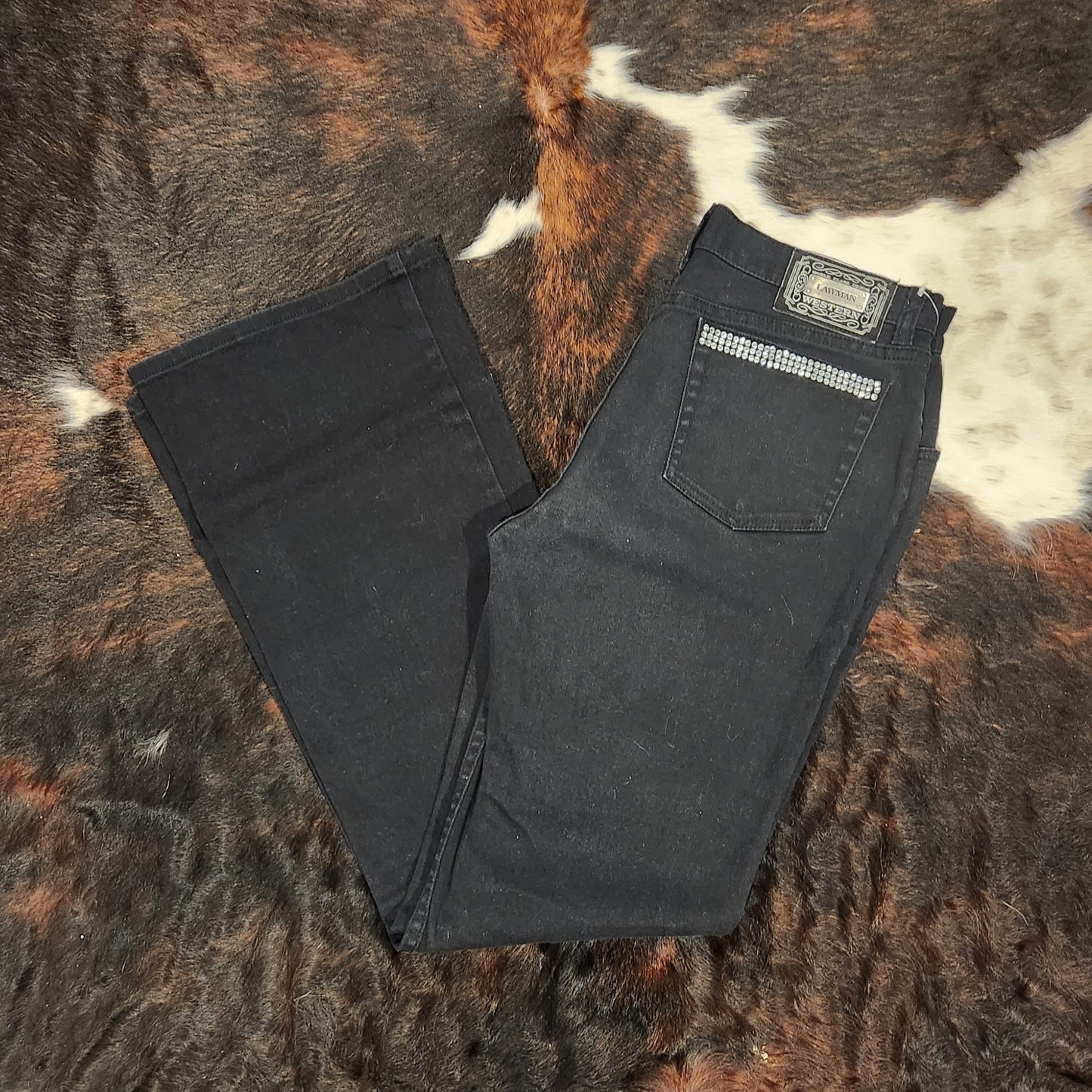 Vintage Rhinestone Lawman's Jeans (31×32)