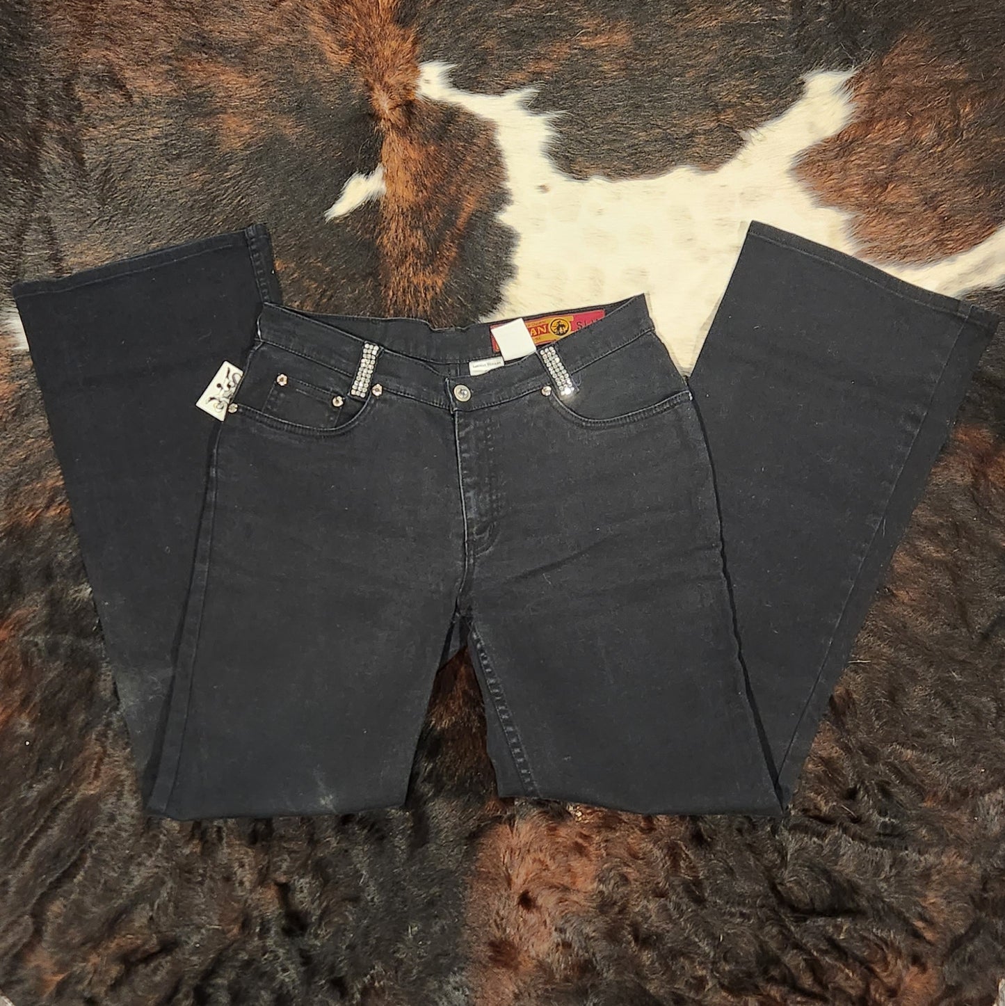 Vintage Rhinestone Lawman's Jeans (31×32)